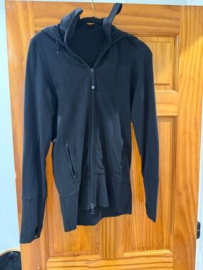 lululemon athletica Black Hooded Zip-Up Utility Jacket